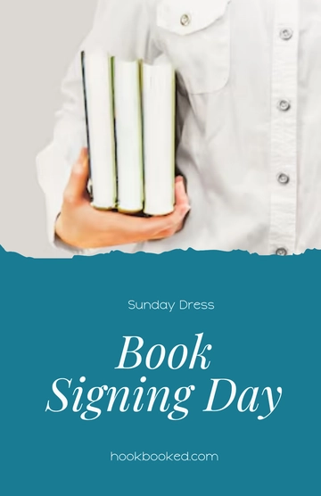 Free Book Signing Event Poster Template to Edit Online