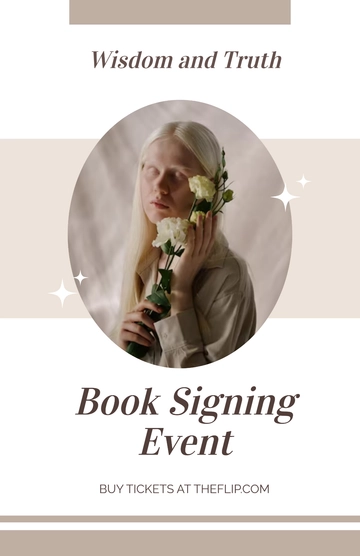 Free Book Signing Meet And Greet Poster Template to Edit Online