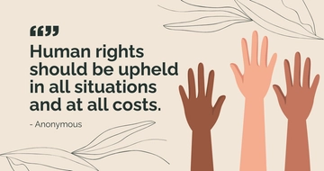 Free Human Rights Day Quote Facebook Post Template to Edit Online