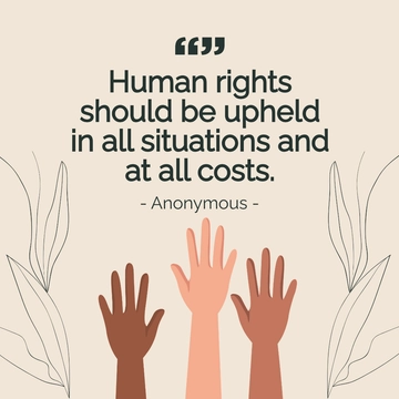 Free Human Rights Day Quote Instagram Post Template to Edit Online