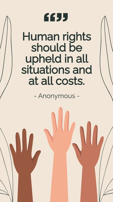 Free Human Rights Day Quote Instagram Story Template to Edit Online