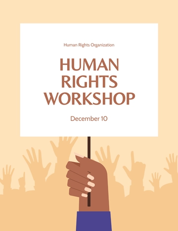 Free Human Rights Workshop Flyer Template to Edit Online