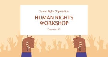 Free Human Rights Workshop Facebook Post Template to Edit Online