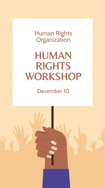 Free Human Rights Workshop Instagram Story Template to Edit Online