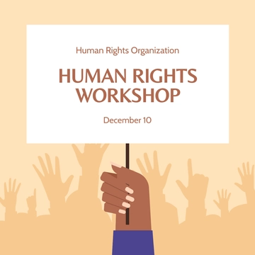Free Human Rights Workshop Linkedin Post Template to Edit Online