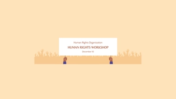 Free Human Rights Workshop Youtube Banner Template to Edit Online