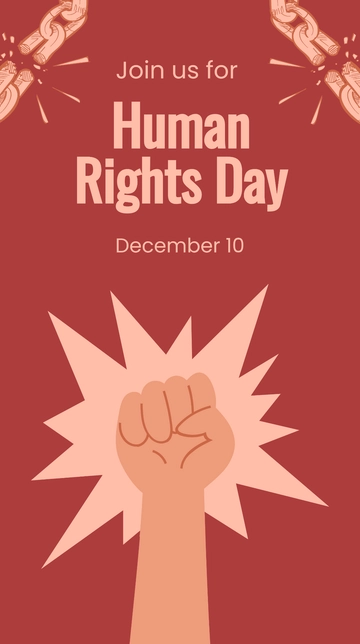 Free Human Rights Day Whatsapp Post Template to Edit Online
