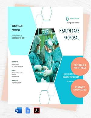 Health Care Proposal Template Health Care Proposal Template