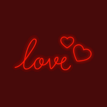 Free Love Neon Clipart Template to Edit Online