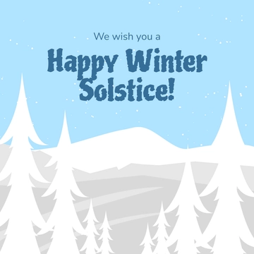 Free Happy Winter Solstice Linkedin Post Template to Edit Online