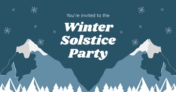 Free Winter Solstice Party Facebook Post Template to Edit Online