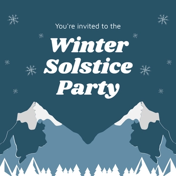 Free Winter Solstice Party Instagram Post Template to Edit Online