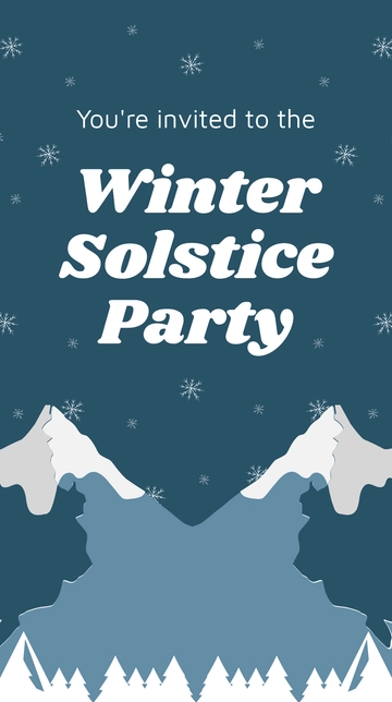 Free Winter Solstice Party Instagram Story Template to Edit Online