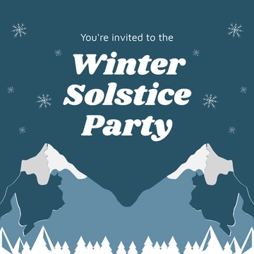 Free Winter Solstice Party LinkedIn Post Template to Edit Online