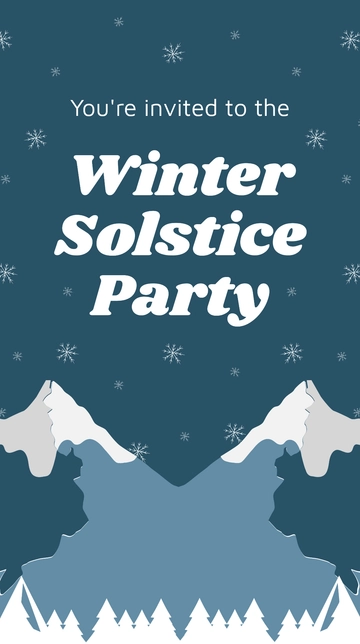 Free Winter Solstice Party WhatsApp Post Template to Edit Online