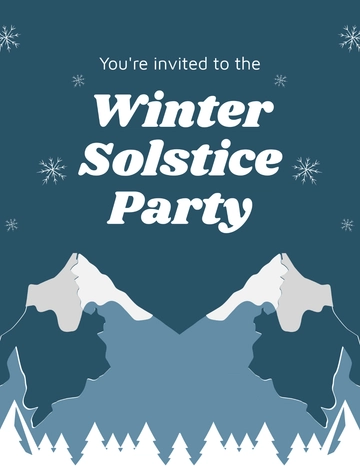 Free Winter Solstice Party Flyer Template to Edit Online