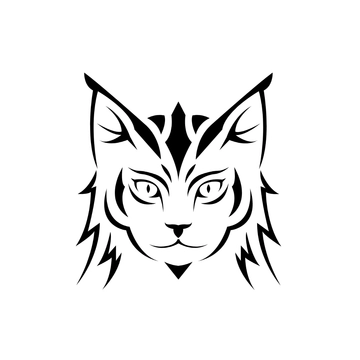 Free Tribal Cat Clipart Template to Edit Online