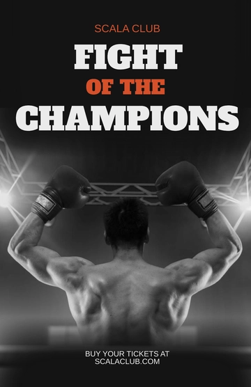 Free Grunge Boxing Poster Template to Edit Online