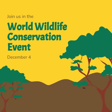 Free World Wildlife Conservation Event Instagram Post Template to Edit Online