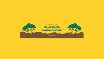 Free World Wildlife Conservation Event Youtube Banner Template to Edit Online