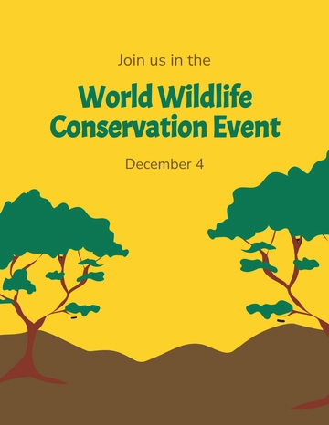 Free World Wildlife Conservation Event Flyer Template to Edit Online