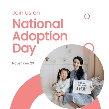 Free National Adoption Day Instagram Post Template to Edit Online