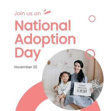 Free National Adoption Day LinkedIn Post Template to Edit Online