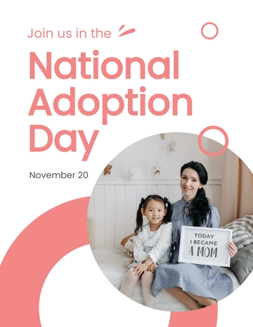 Free National Adoption Day Flyer Template to Edit Online