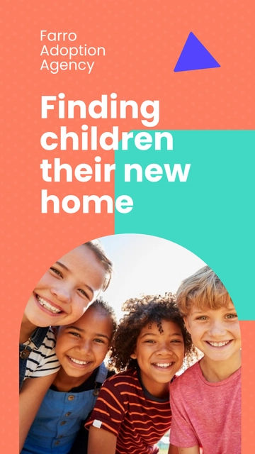 Free Adoption Agency Whatsapp Post Template to Edit Online