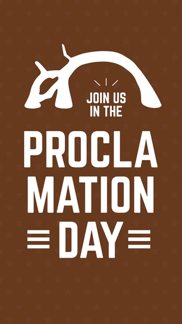 Free Proclamation Day Instagram Story Template to Edit Online