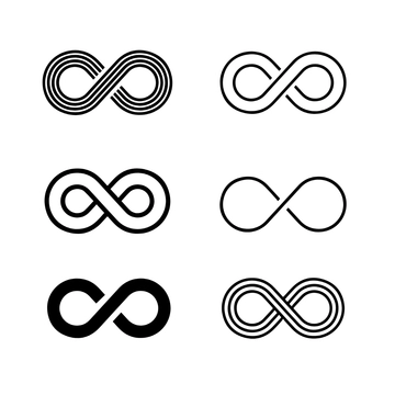 Free Black and White Infinity Sign Clipart Template to Edit Online