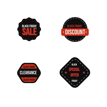 Free Black Friday Labels Clipart Template to Edit Online