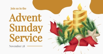 Free Advent Sunday Service Facebook Post Template to Edit Online