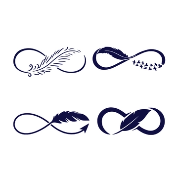 Free Feather Infinity Clipart Template to Edit Online