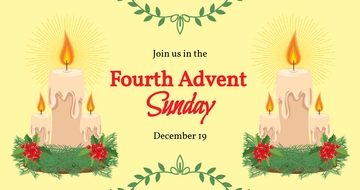 Free Fourth Advent Sunday Facebook Post Template to Edit Online
