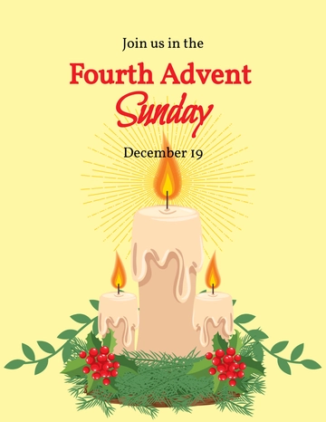 Free Fourth Advent Sunday Flyer Template to Edit Online