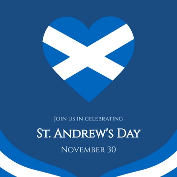 Free St Andrews Day Instagram Post Template to Edit Online