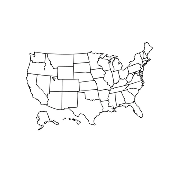 Free USA Map Clipart Transparent Template to Edit Online
