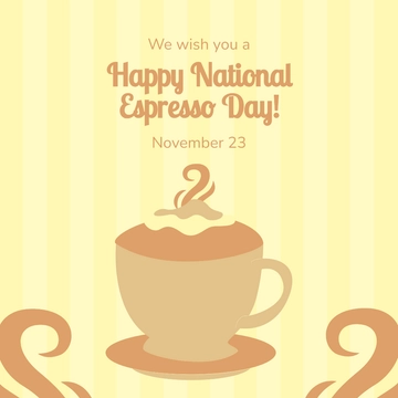 Free Happy National Espresso Day Instagram Post Template to Edit Online