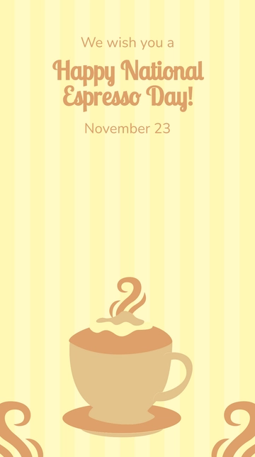 Free Happy National Espresso Day Snapchat Geofilter Template to Edit Online
