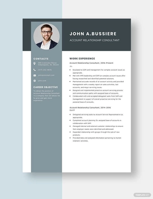 Account Relationship Consultant Template