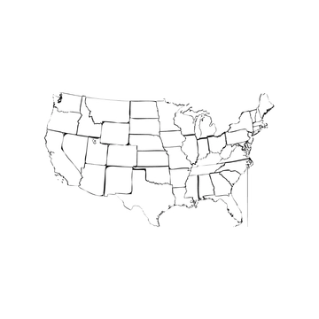 Free USA Map Outline Clipart Template to Edit Online