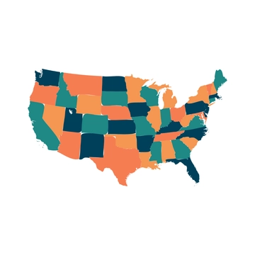 Free USA State Map Clipart Template to Edit Online