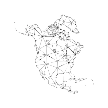 Free North America Map Template Clipart to Edit Online