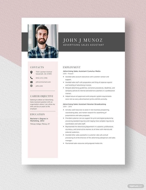 Advertising Sales Assistant Resume