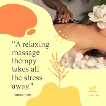 Free Massage Therapy Quote Post, Instagram, Facebook Template to Edit Online