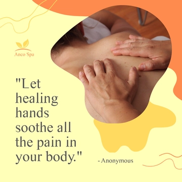 Free Massage Quote Post, Instagram, Facebook Template to Edit Online