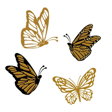 Free Gold Butterfly Clipart Template to Edit Online