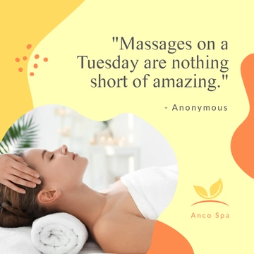 Free Tuesday Massage Quote Post, Instagram, Facebook Template to Edit Online