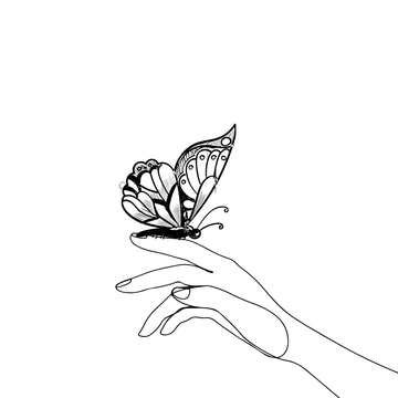 Free Hand with Butterfly Clipart Template to Edit Online